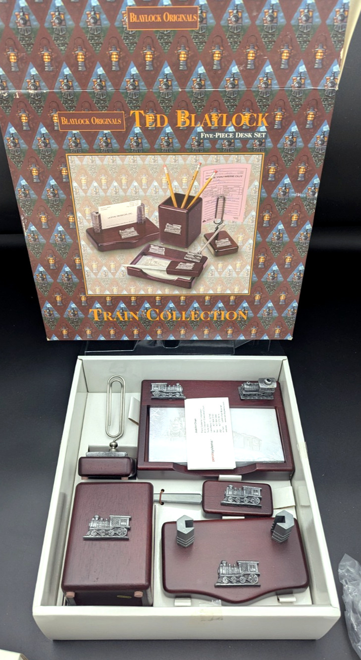 Ted Blaylock 5 Piece Desk Set Train Collection Blaylock Originals